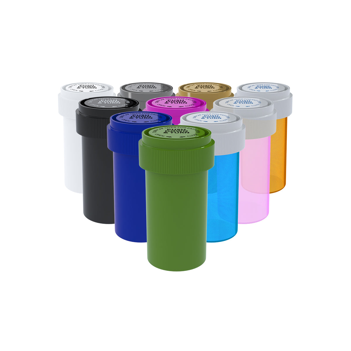 Buy Assorted Colours Reversible Cap Vial 13 Dram Wholesale In Canada