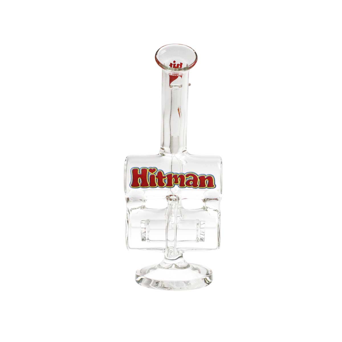 Hitman Bong | Recycler Double Barrel w/ Male Joint | 14mm - Red ...